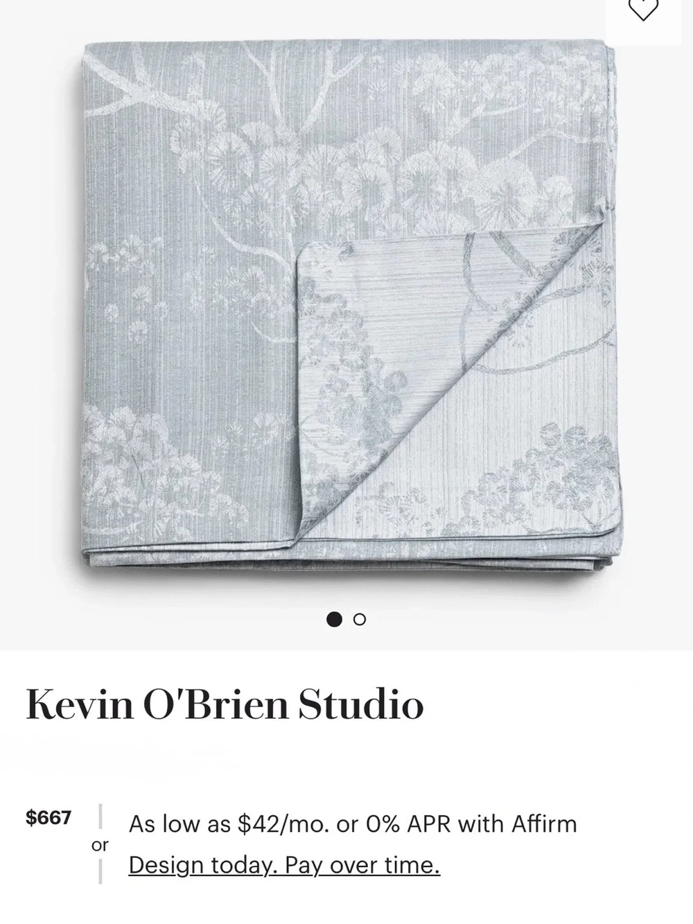 Kevin O'Brien Studio Light Blue Floral Duvet Cover